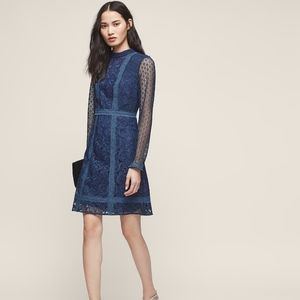 Reiss Ocean Blue Mid-length Cocktail Dress